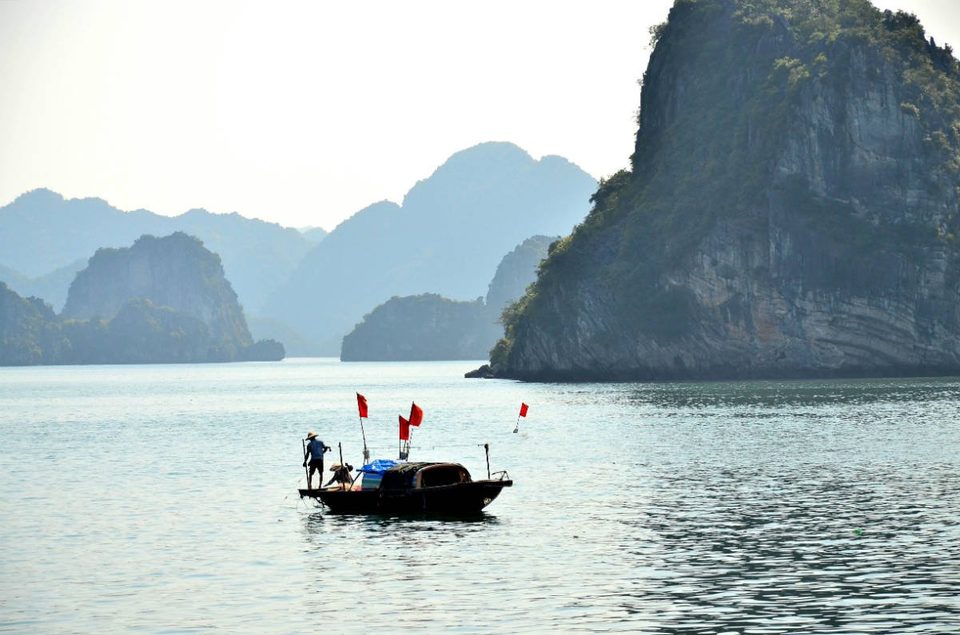 Halong bay fisherman