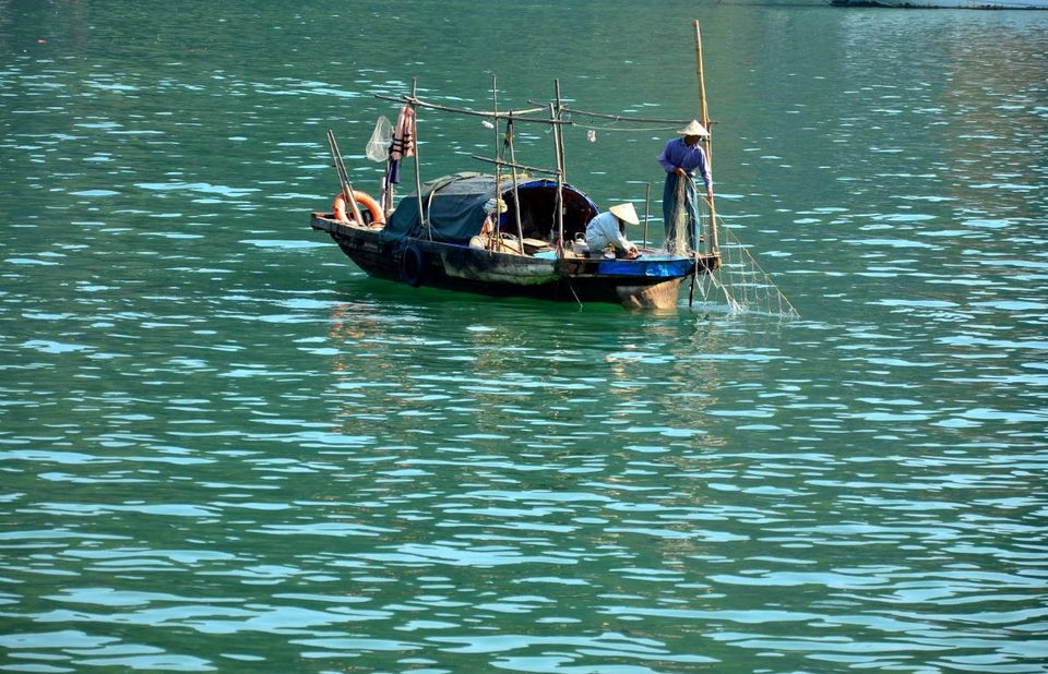 Halong bay fisherman