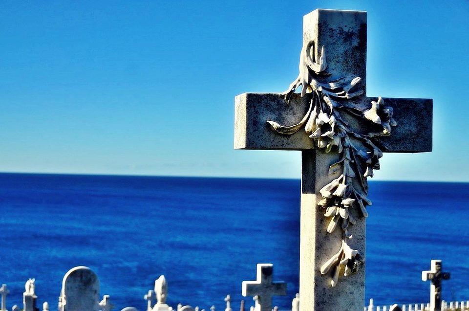 Cemetery with the view, the opening photo
