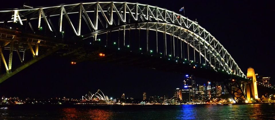 Sydney Harbour Bridge at night
