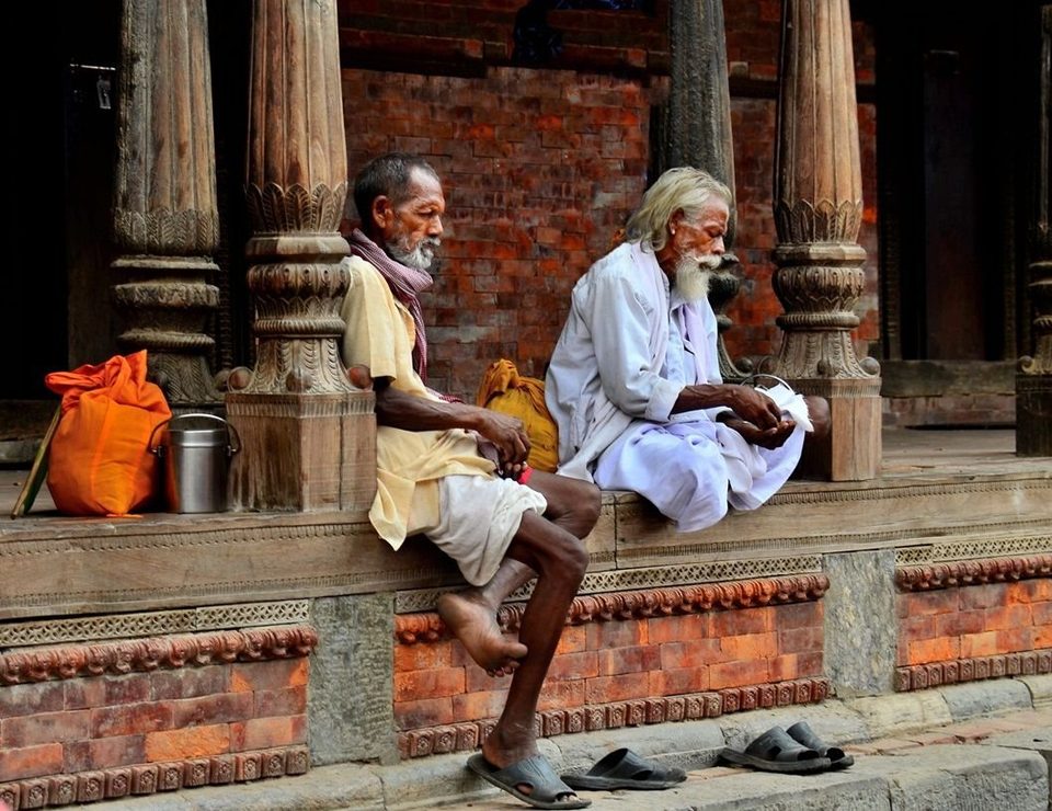 Holy Men at the Crematoria, Kathmandu