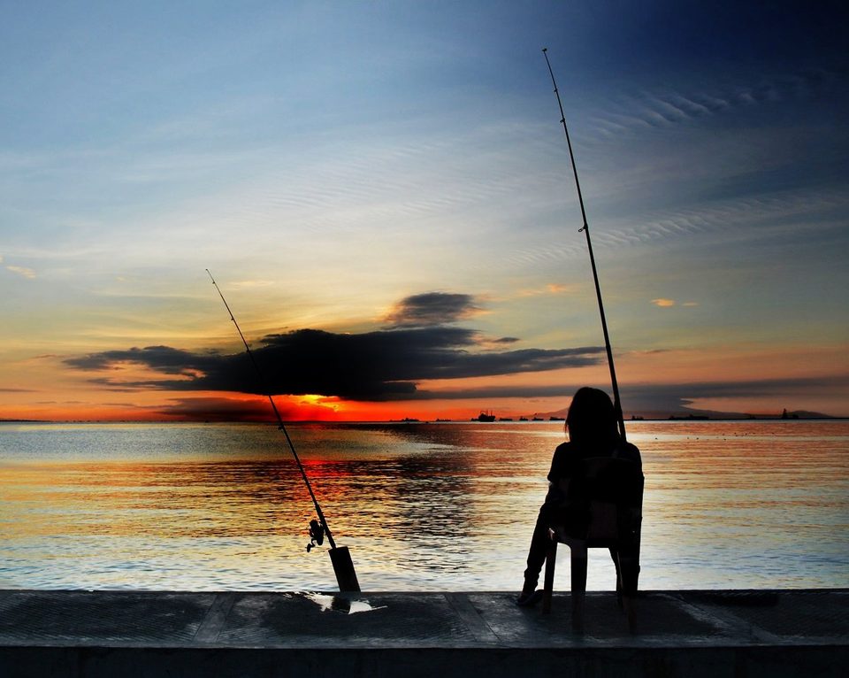 Fishing at Manila Bay