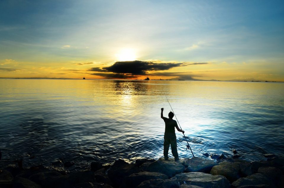 Fishing at Manila Bay