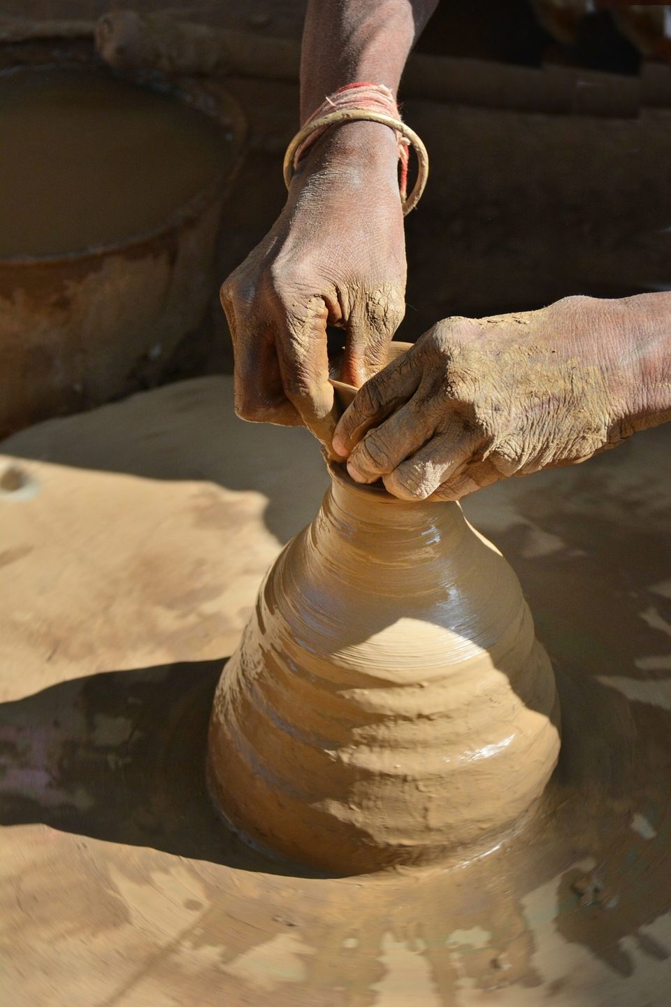 Clay pipe making, Abhaneri village
