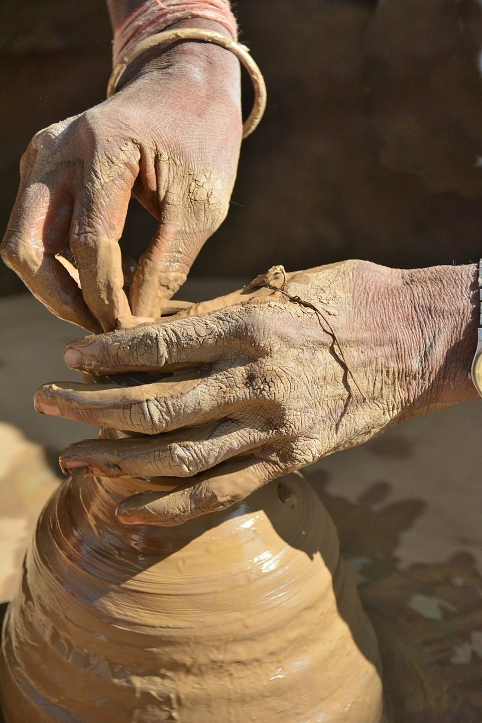 Clay pipe making, Abhaneri village