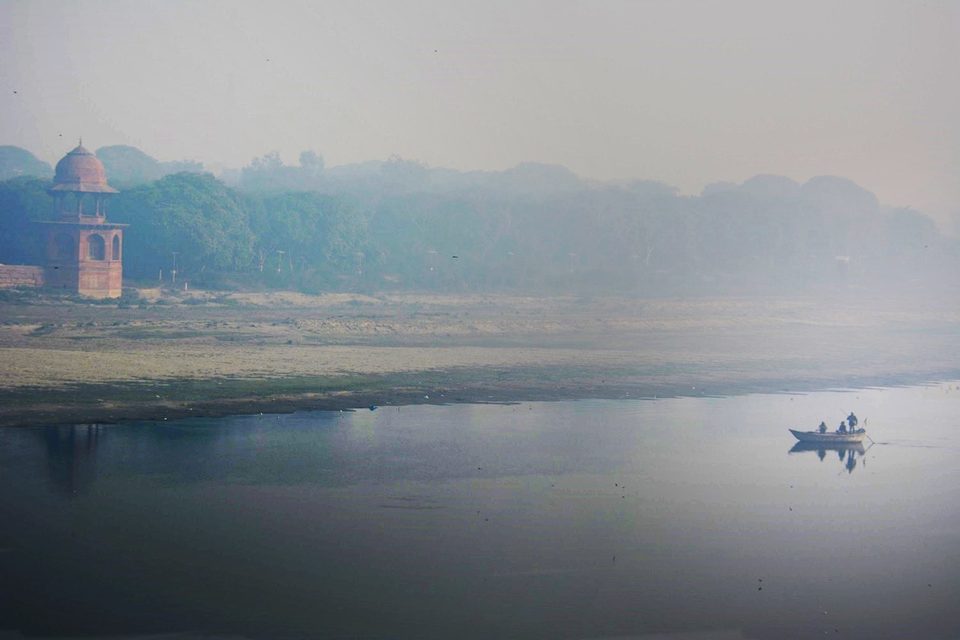 Yamuna river at the Taj Mahal