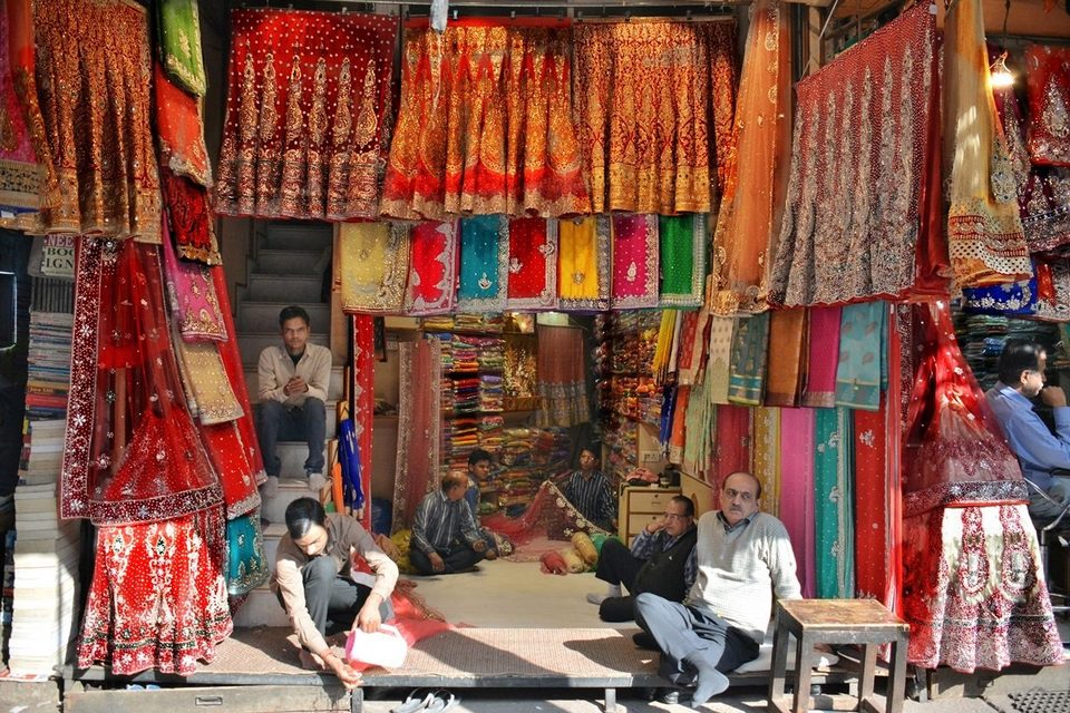 Delhi Saree market