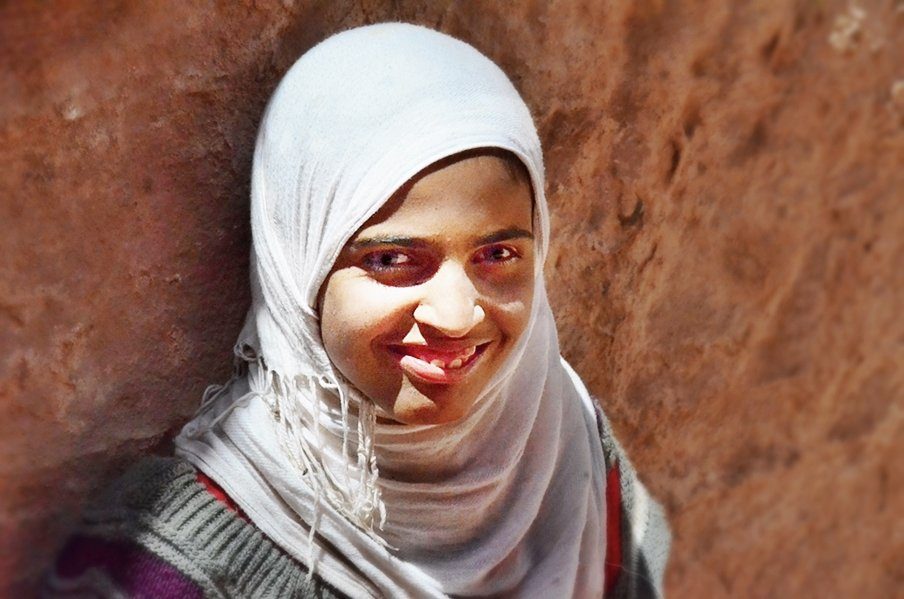 a girl in Petra, JORDAN
