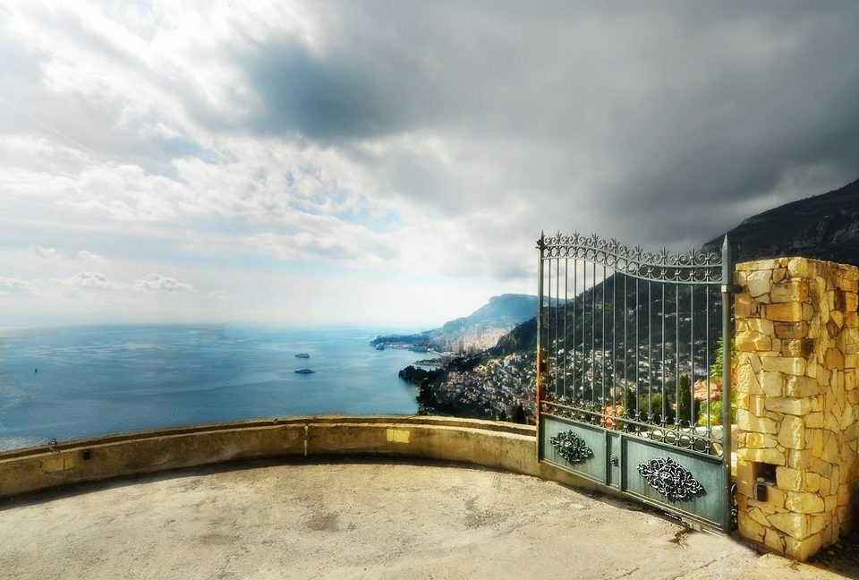 View to Monaco from Provence coastal village