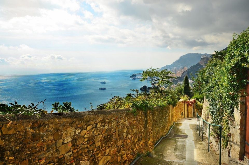 View to Monaco from Provence coastal village