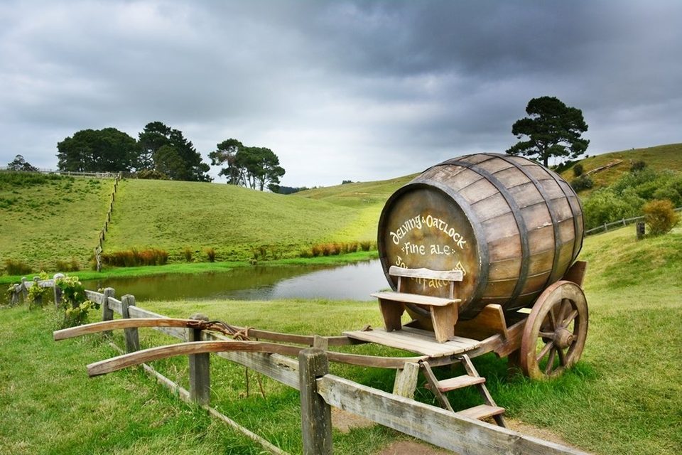 Hobbiton, barrel of hobbits ale