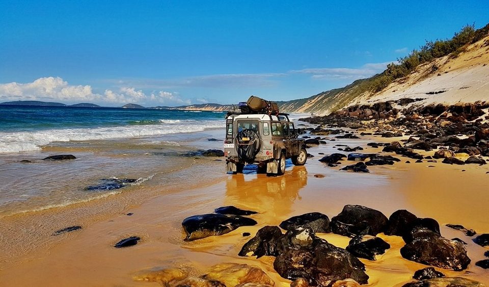 Rainbow beach, the Beach, north Sunshine Coast the beach you can go for a long ride by car